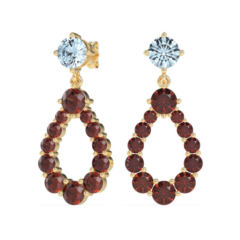 Open Pear Dangling Drop Earrings