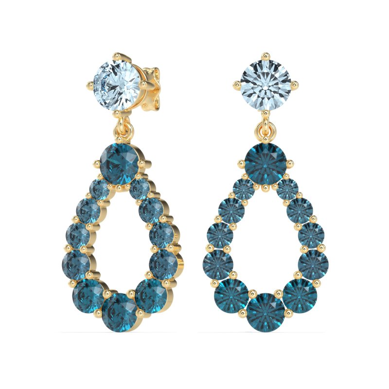Open Pear Dangling Drop Earrings