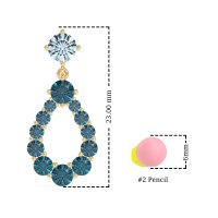 Open Pear Dangling Drop Earrings