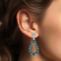 Open Pear Dangling Drop Earrings