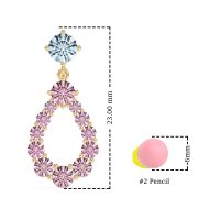 Open Pear Dangling Drop Earrings