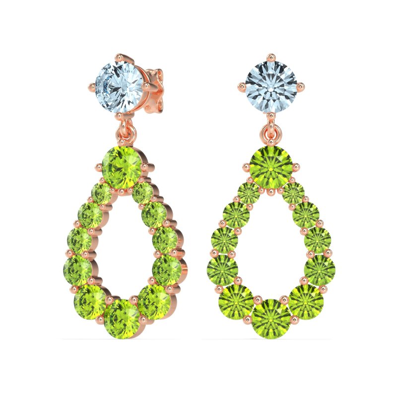 Open Pear Dangling Drop Earrings