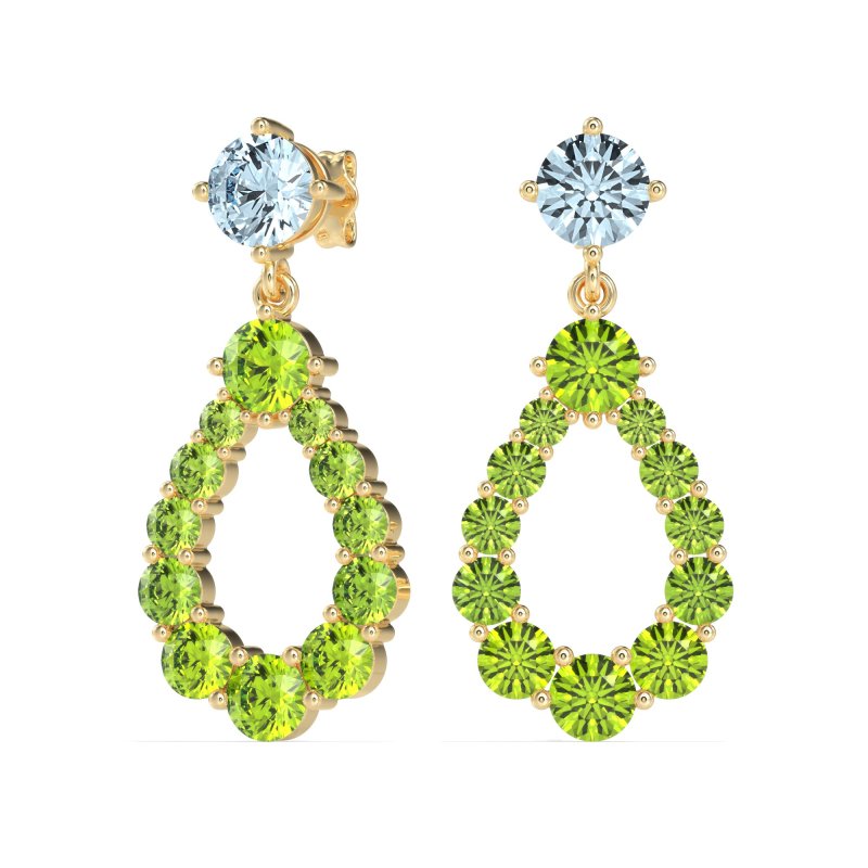 Open Pear Dangling Drop Earrings
