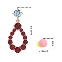 Open Pear Dangling Drop Earrings