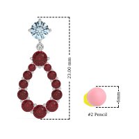 Open Pear Dangling Drop Earrings