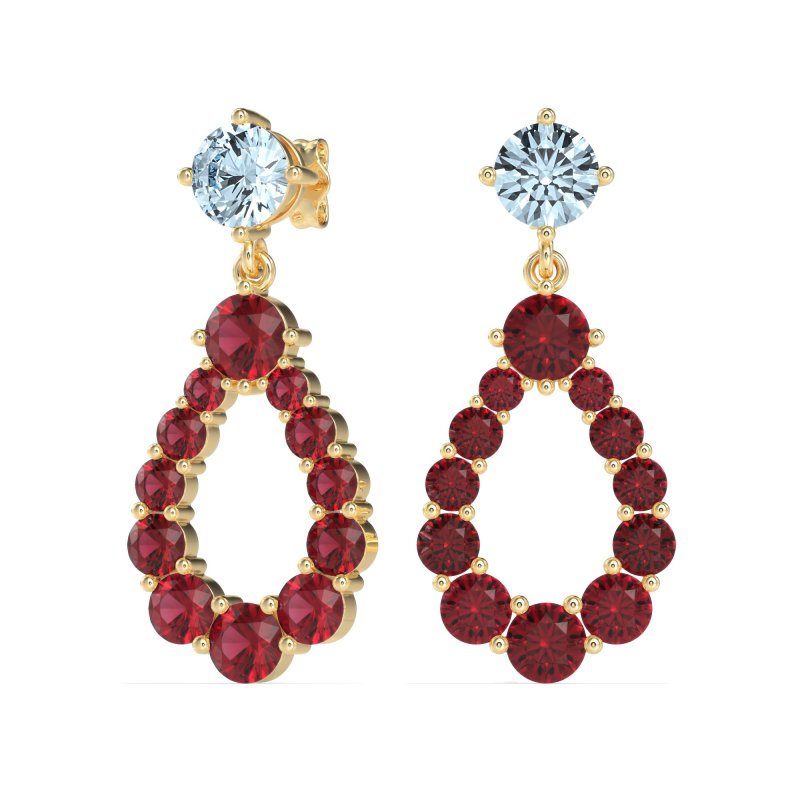 Open Pear Dangling Drop Earrings