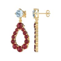 Open Pear Dangling Drop Earrings