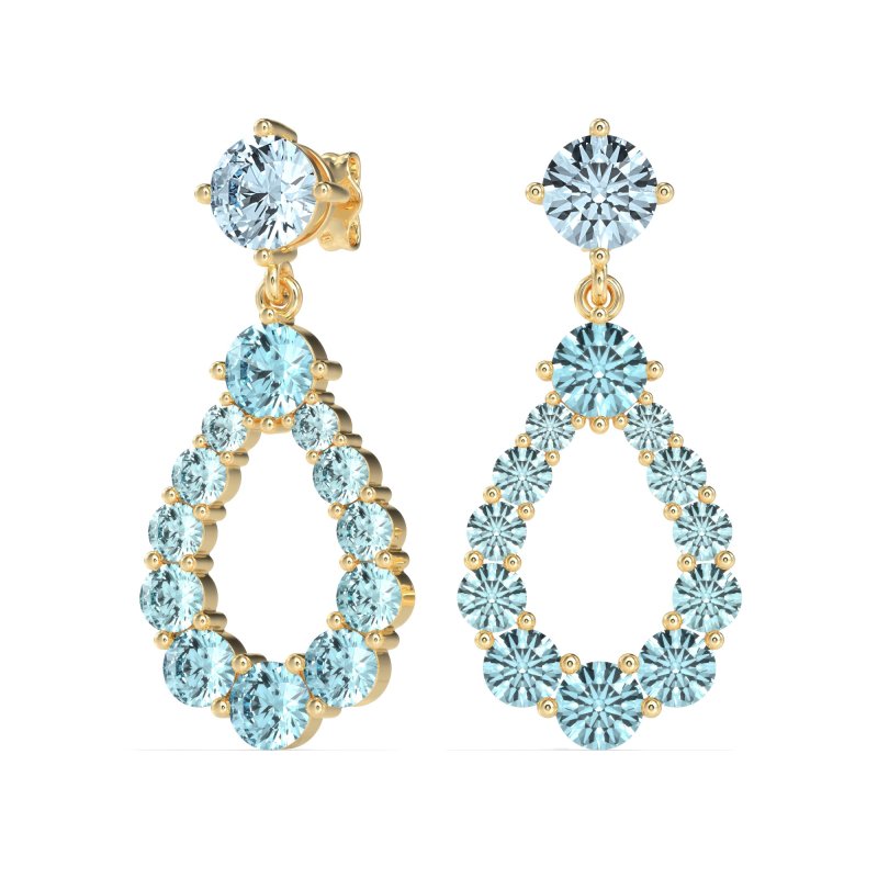 Open Pear Dangling Drop Earrings