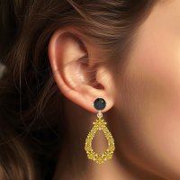 Open Pear Dangling Drop Earrings