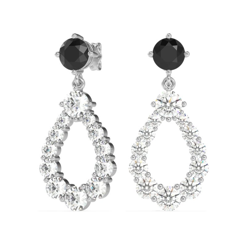 Open Pear Dangling Drop Earrings