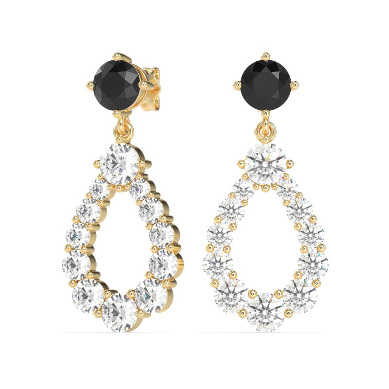 Open Pear Dangling Drop Earrings