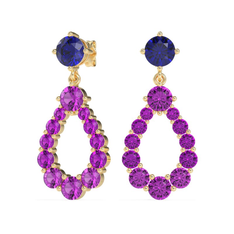 Open Pear Dangling Drop Earrings