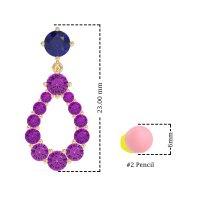 Open Pear Dangling Drop Earrings