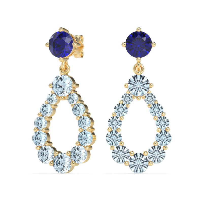 Open Pear Dangling Drop Earrings
