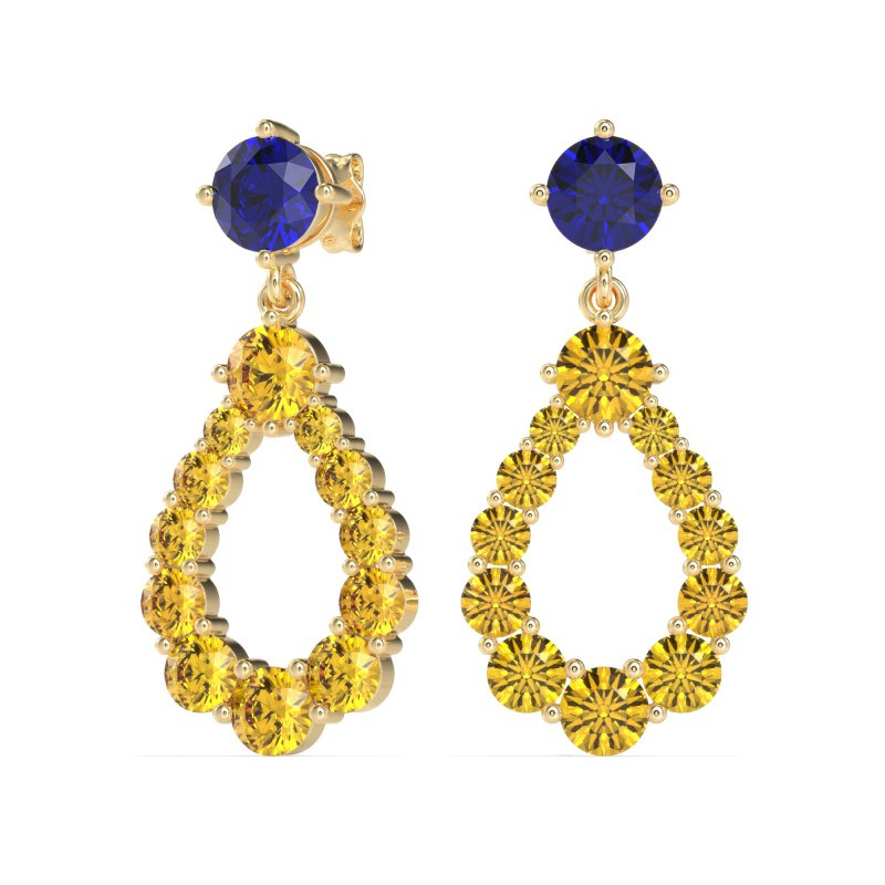 Open Pear Dangling Drop Earrings