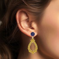 Open Pear Dangling Drop Earrings