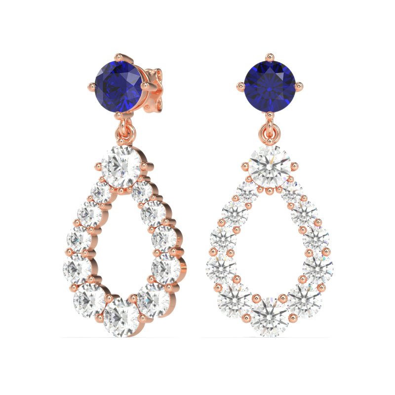 Open Pear Dangling Drop Earrings