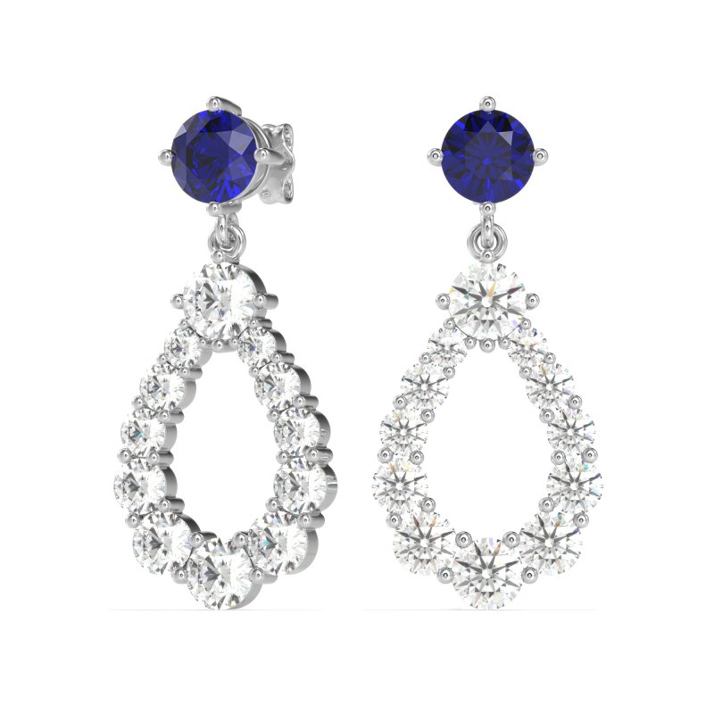 Open Pear Dangling Drop Earrings