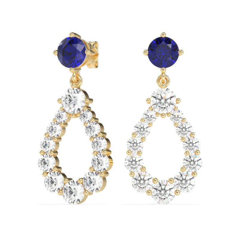 Open Pear Dangling Drop Earrings