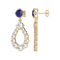 Open Pear Dangling Drop Earrings