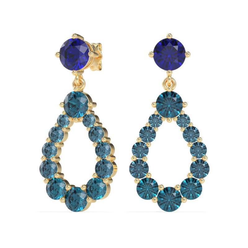 Open Pear Dangling Drop Earrings