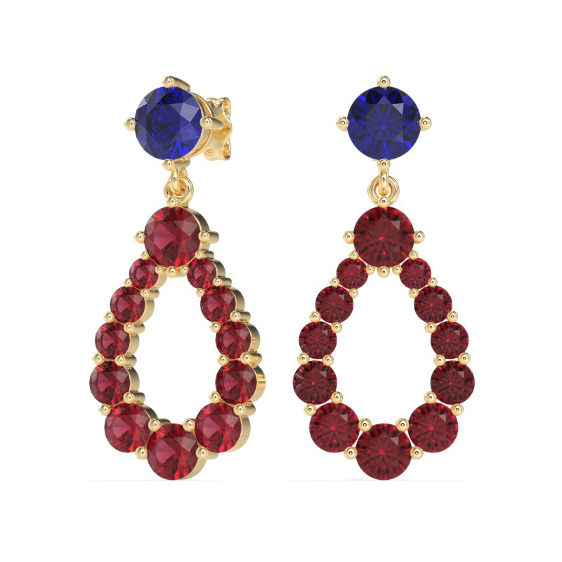 Open Pear Dangling Drop Earrings