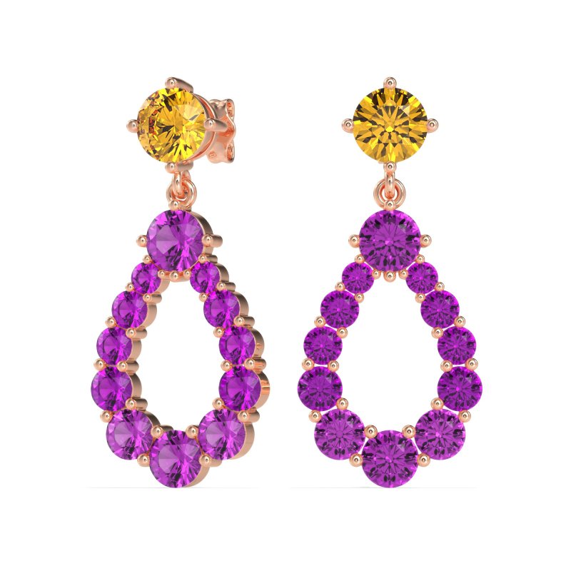 Open Pear Dangling Drop Earrings