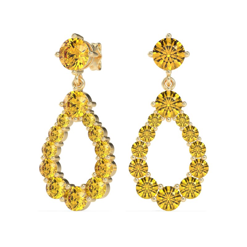 Open Pear Dangling Drop Earrings