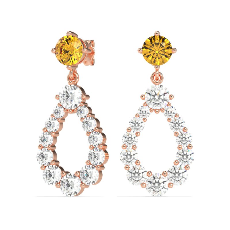 Open Pear Dangling Drop Earrings