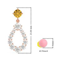 Open Pear Dangling Drop Earrings