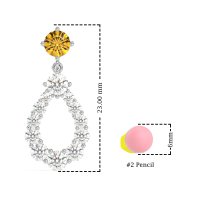 Open Pear Dangling Drop Earrings