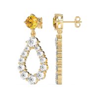 Open Pear Dangling Drop Earrings
