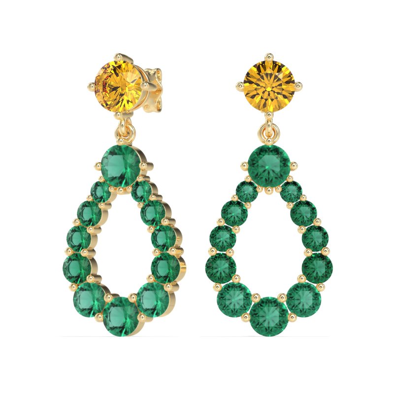 Open Pear Dangling Drop Earrings