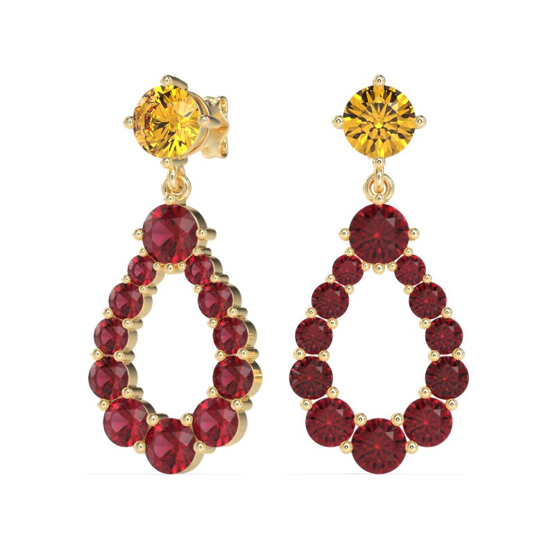 Open Pear Dangling Drop Earrings