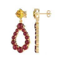 Open Pear Dangling Drop Earrings