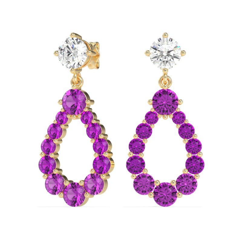 Open Pear Dangling Drop Earrings