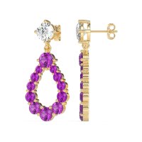 Open Pear Dangling Drop Earrings