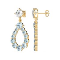 Open Pear Dangling Drop Earrings