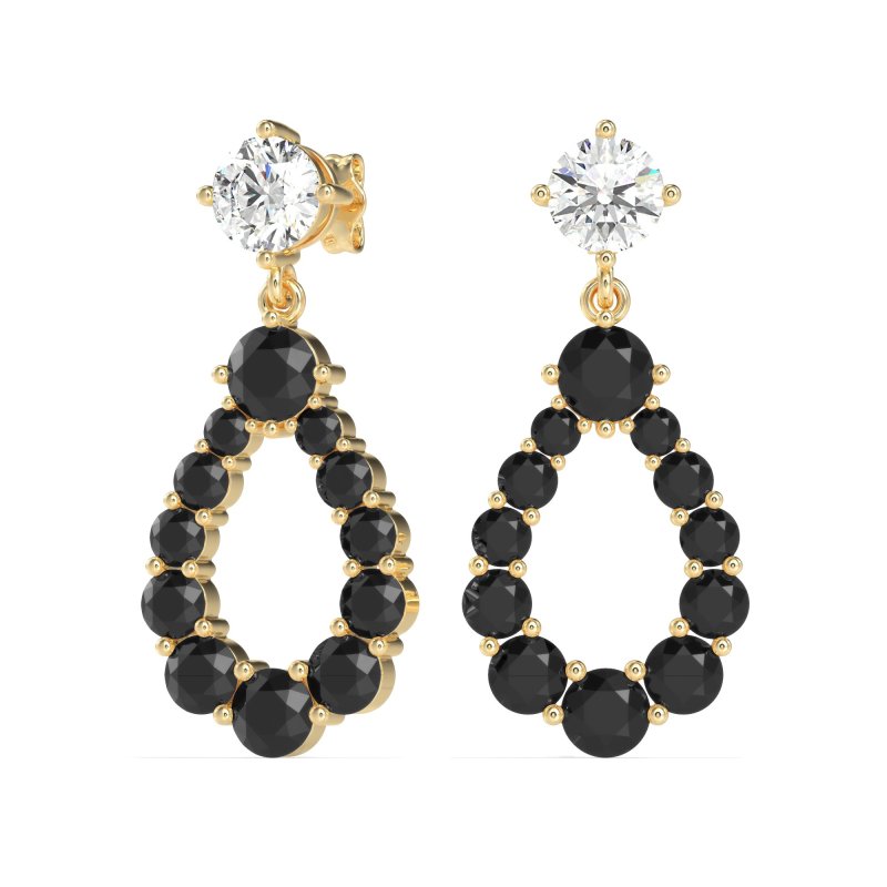 Open Pear Dangling Drop Earrings