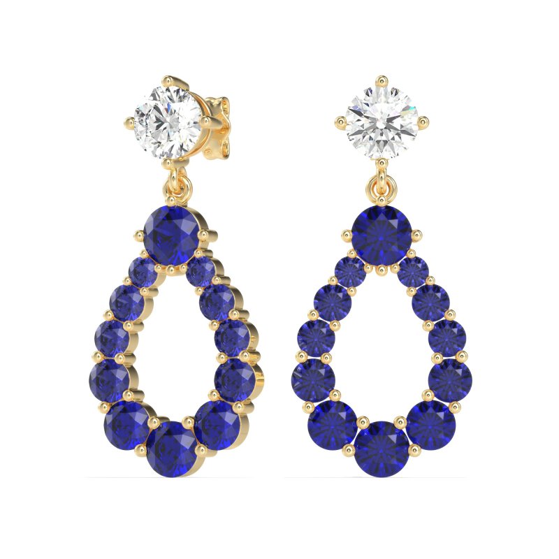 Open Pear Dangling Drop Earrings
