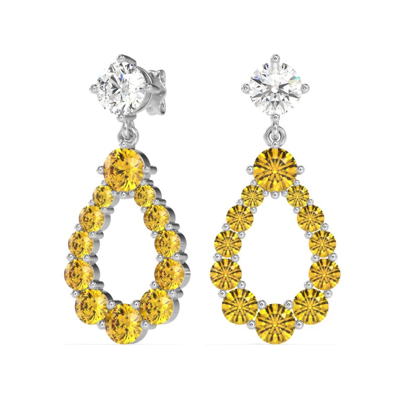Open Pear Dangling Drop Earrings