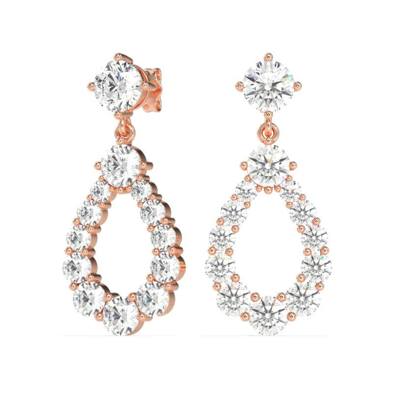 Open Pear Dangling Drop Earrings