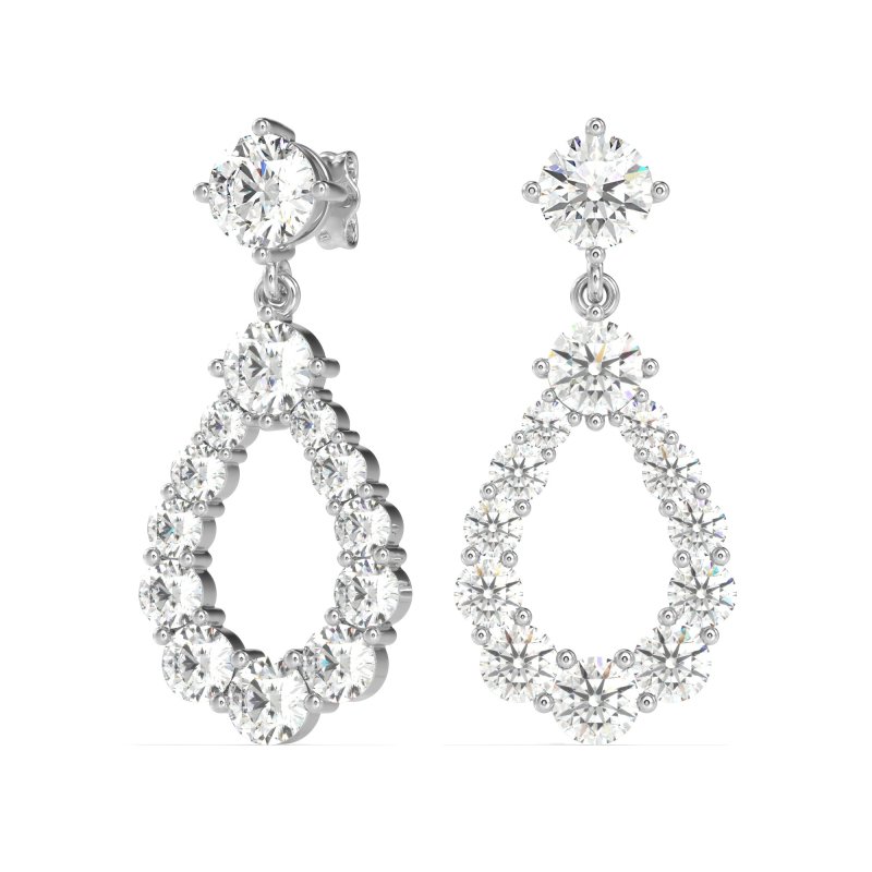Open Pear Dangling Drop Earrings