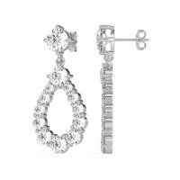 Open Pear Dangling Drop Earrings