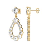 Open Pear Dangling Drop Earrings