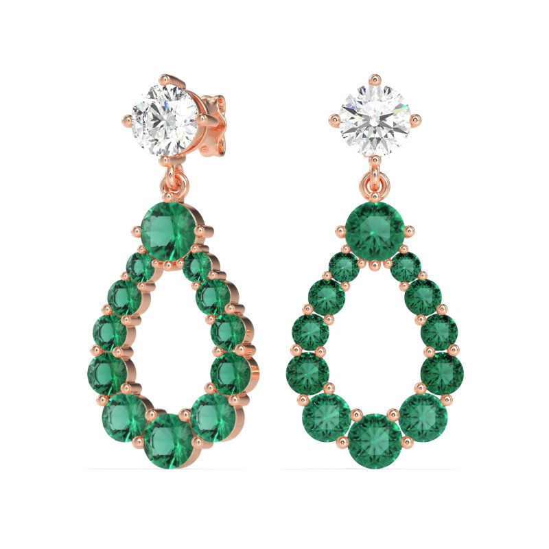 Open Pear Dangling Drop Earrings