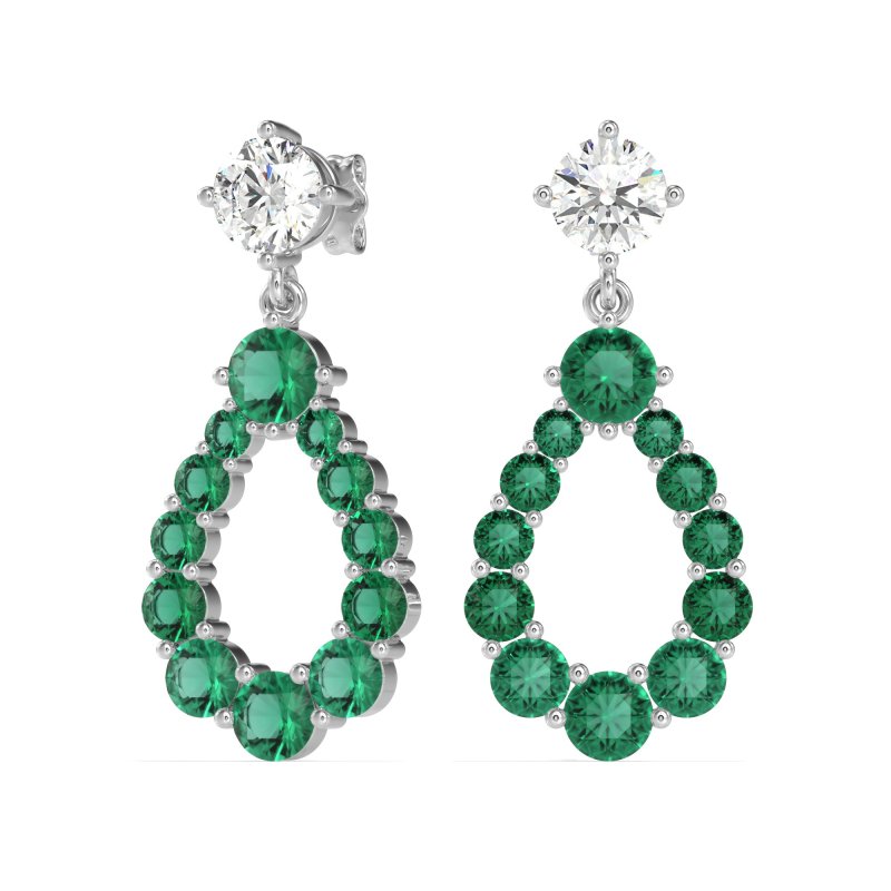 Open Pear Dangling Drop Earrings