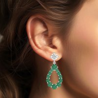 Open Pear Dangling Drop Earrings