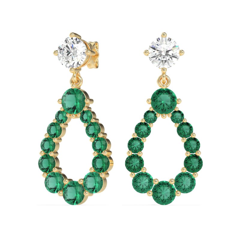 Open Pear Dangling Drop Earrings