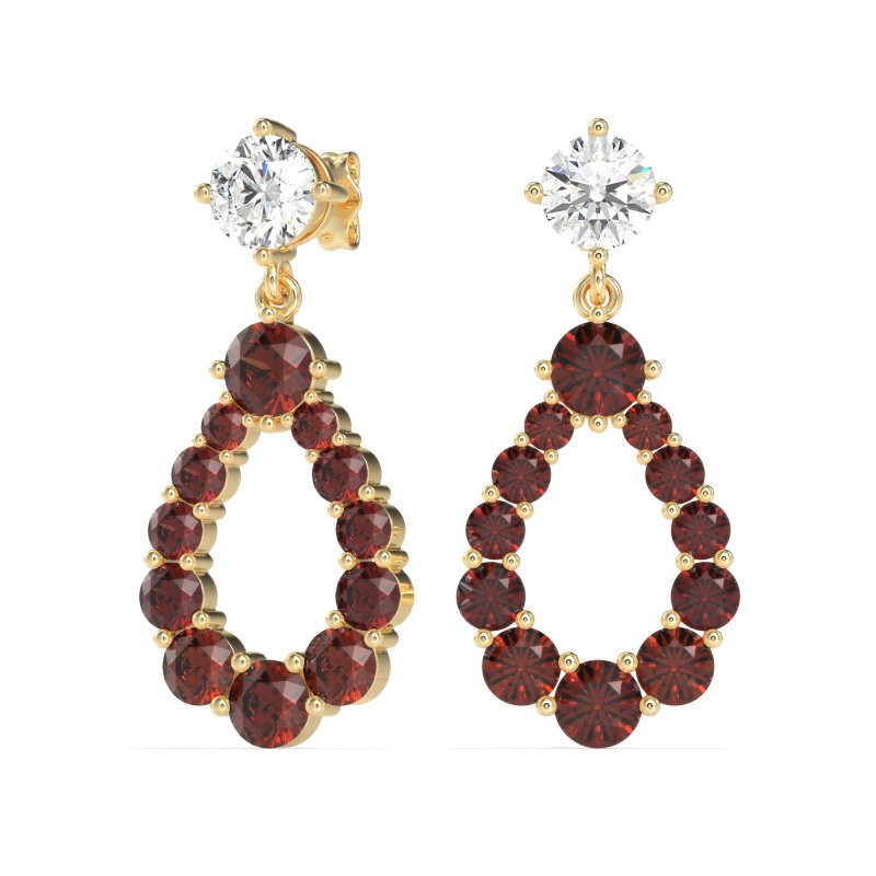 Open Pear Dangling Drop Earrings